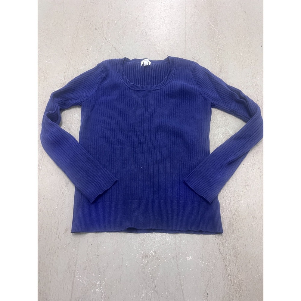 Great Northwest Indigo Sweater Womens L Blue Ribbed Warm Wear Cozy Knit Winter